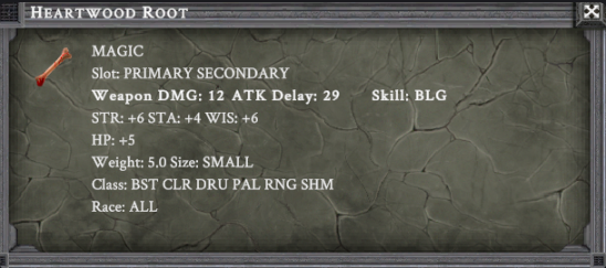 HEARTWOOD ROOT item card